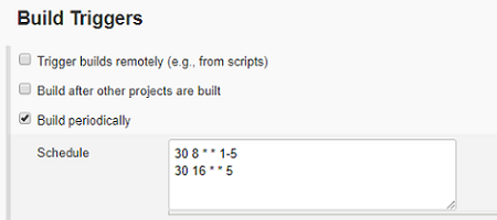 Jenkins Build Periodically - two Jenkins schedules