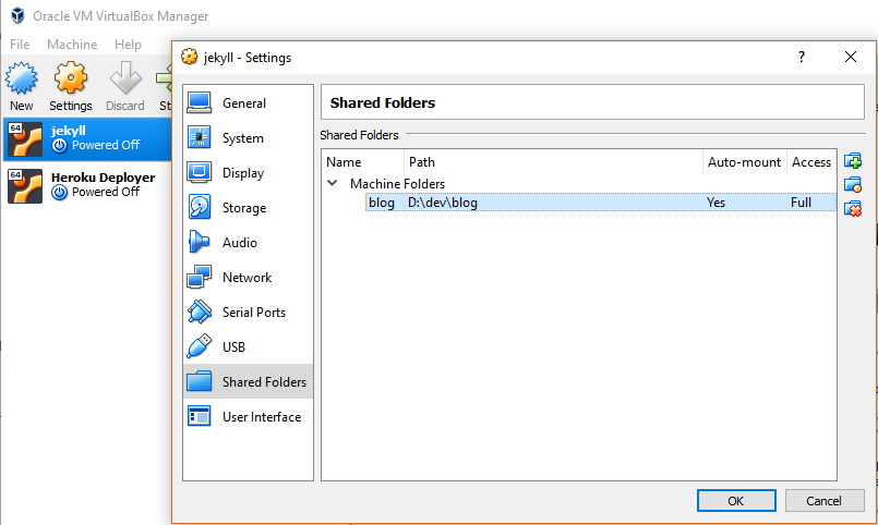 virtualbox shared folder with hos